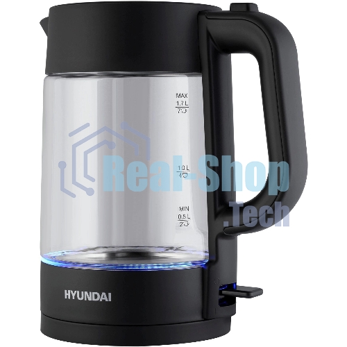 Чайник электрический Hyundai HYK-G7707 1.7л. 2200Вт графит корпус: стекло