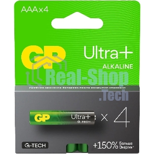 Батарея GP Ultra Plus Alkaline 24AUPA21-2CRSB4 AAA (4шт) блистер