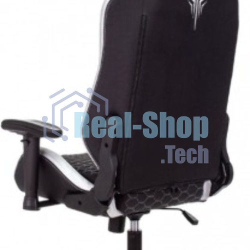 Кресло Knight Neon черный/серебряный, экокожа, 120 кг, механизм качания