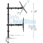 Кронштейн ONKRON D421E для четырех мониторов 13