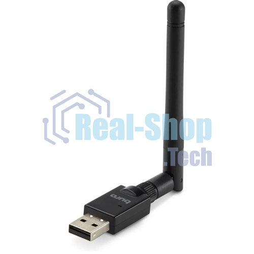 Адаптер USB Buro Bluetooth 5.0+EDR class 1 100м черный