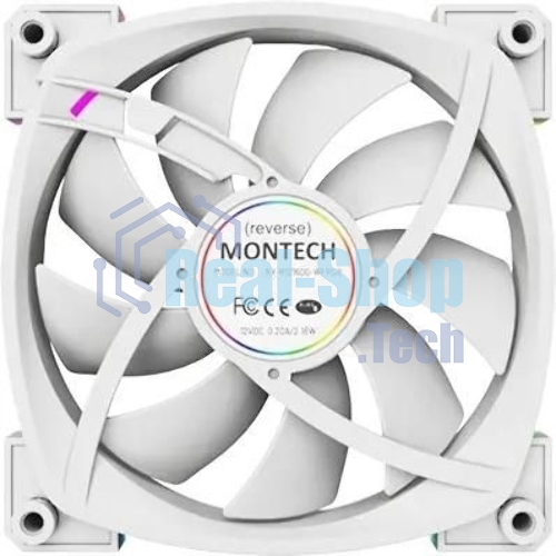 Вентилятор для корпуса MONTECH RX120 PWM белый, 120 мм, 1600 об/мин, 27 дБ, 4 pin