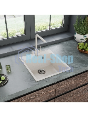Кухонная мойка Maunfeld Perla 460 MFQS-460W кремовый