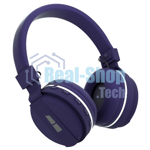 Беспроводные наушники MORE CHOICE HW15 фиолетовый, накладные, Bluetooth, до 6 ч