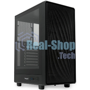 Компьютерный корпус без блока питания HSPD M510, Mesh Mid Tower, черный, TG, 0.5 SPCC, no fans ATX, mATX, mITX 180/280/160мм 1x2.5