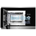 Встраиваемая микроволновая печь Monsher MMH 201 BX 60 см, 20 л, 8 автоматических кулинарных программ, 5 режимов мощности, функция размораживания по весу полуфабрикатов или по времени, черный и нерж.