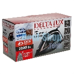 Утюг Delta Lux DE-3001 черный/бронзовым, 2000 Вт, 20±5 г/мин, 130 г/мин, 320 мл