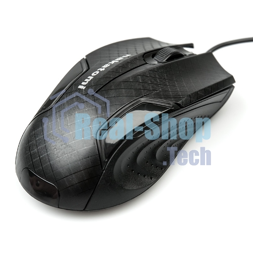Мышь проводная Nakatomi MON-06U черный, 800 dpi, USB, кнопки - 3