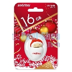 Флешка USB SmartBuy NY series Santa-A (SB16GBSantaA), 16Gb, USB 2.0, R/W 25/15, красный/белый