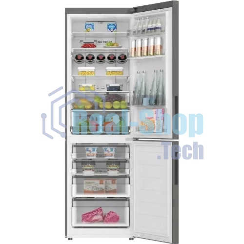 Холодильник Haier C2F636CFRGU1 серебристый двухкамерный 256/108 л морозилка снизу, No Frost