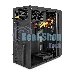 Компьютерный корпус Miditower ExeGate XP-332UC-UNS500 (ATX, БП UNS500 с вент. 12см, 2хUSB 3.0/1хTypeC, аудио, черный)