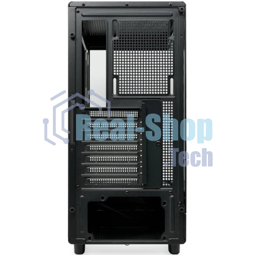 Компьютерный корпус без блока питания HSPD F510, Panoramic Mid Tower, черный, TG, 0.5 SPCC, no fans ATX, mATX, mITX 180/280/160мм 1x2.5