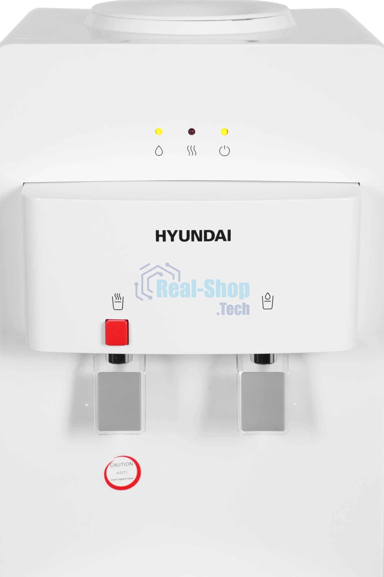 Кулер для воды Hyundai H-WD1320F, верхняя загрузка, нагрев 95 °С, без охлаждения, белый