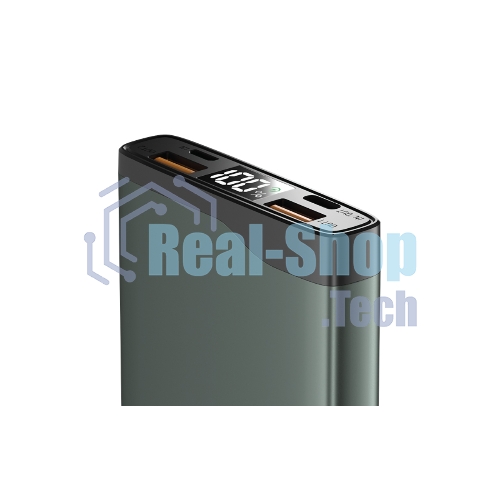 Портативный аккумулятор OLMIO QL-10, 10000mAh, 22.5W, QuickCharge3.0/PowerDelivery, LCD, серый