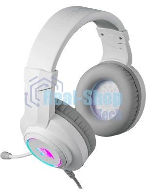 Гарнитура Redragon Hylas белая, проводная, USB / 2 x mini jack 3.5 мм, подсветка