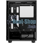 Компьютерный корпус без блока питания HSPD F510, Panoramic Mid Tower, черный, TG, 0.5 SPCC, no fans ATX, mATX, mITX 180/280/160мм 1x2.5
