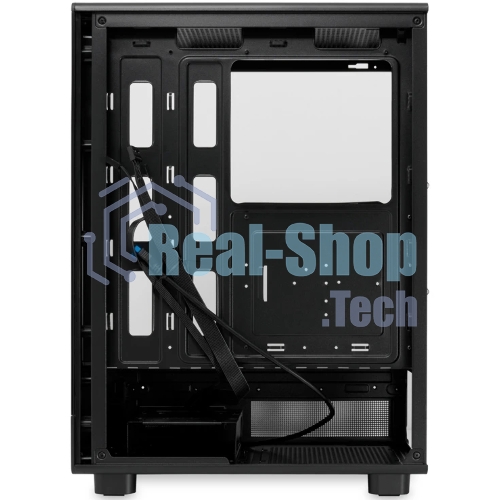 Компьютерный корпус без блока питания HSPD F510, Panoramic Mid Tower, черный, TG, 0.5 SPCC, no fans ATX, mATX, mITX 180/280/160мм 1x2.5