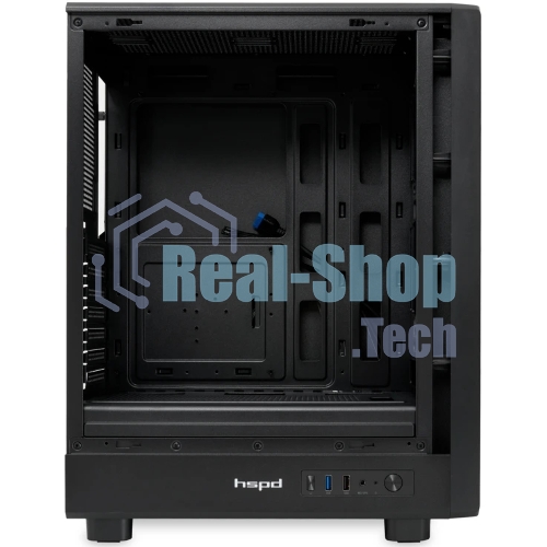 Компьютерный корпус без блока питания HSPD M510, Mesh Mid Tower, черный, TG, 0.5 SPCC, no fans ATX, mATX, mITX 180/280/160мм 1x2.5