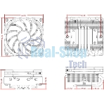 Кулер для процессора ID-COOLING IS-40-XT черный 92мм алюминий/медь 2800rpm 35.2db 4-pin 95W 47мм