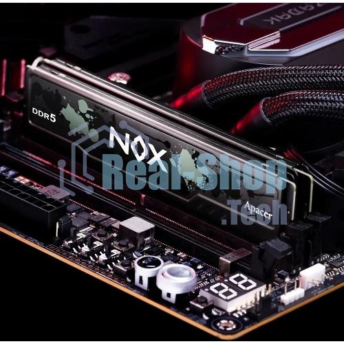Оперативная память Apacer Nox, DDR5, 32Gb (2x16Gb), 5200MHz, CL40, DIMM, радиатор, серый/черный