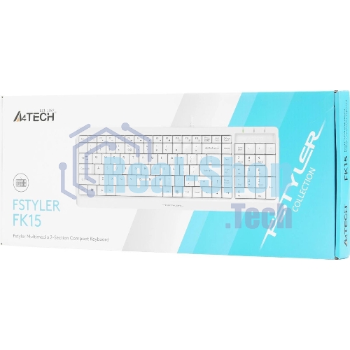 Клавиатура проводная A4Tech Fstyler FK15, USB, белый