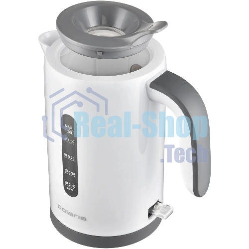 Чайник электрический Polaris PWK 1220C Water Way Pro 1.2 л, 2200 Вт, белый корпус: пластик (PWK 1220C)