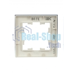 Рамка 1-местная IEK BRITE РУ-1-2-БрБ стекло белый
