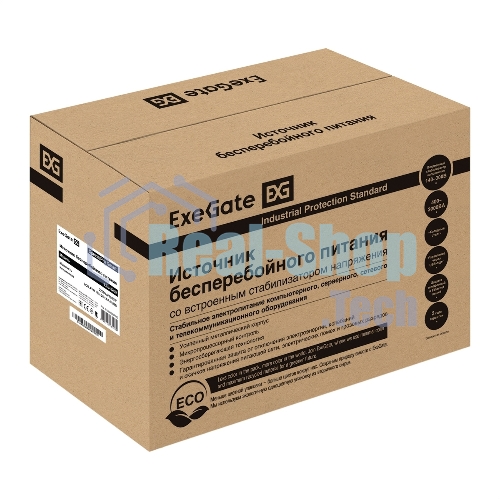 Источник бесперебойного питания ExeGate EX292633RUS SpecialPro Smart LLB-2200.LCD.AVR.1SH.2C13.RJ.USB 2200VA/1300W,LCD,AVR,1*Schuko+2*C13,RJ45/11,USB, металлический корпус, черный