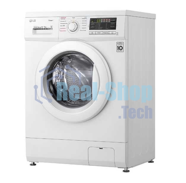 Стиральная машина LG F1296CDS0X белый, загрузка фронтальная 6 кг, 1200 об/мин, класс B