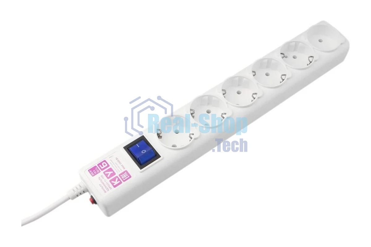 Фильтр-удл. Power Cube PC 0.5м 6р, бел. 16А/3,5кВт SPG6-16-0,5M