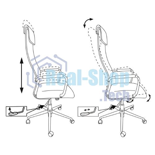 Кресло Бюрократ KB-9N/DG/TW-12 TW-01 TW-11 серый, сетка