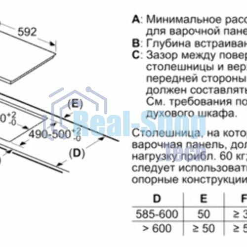 Индукционная варочная панель Bosch PUG61KAA5E черный