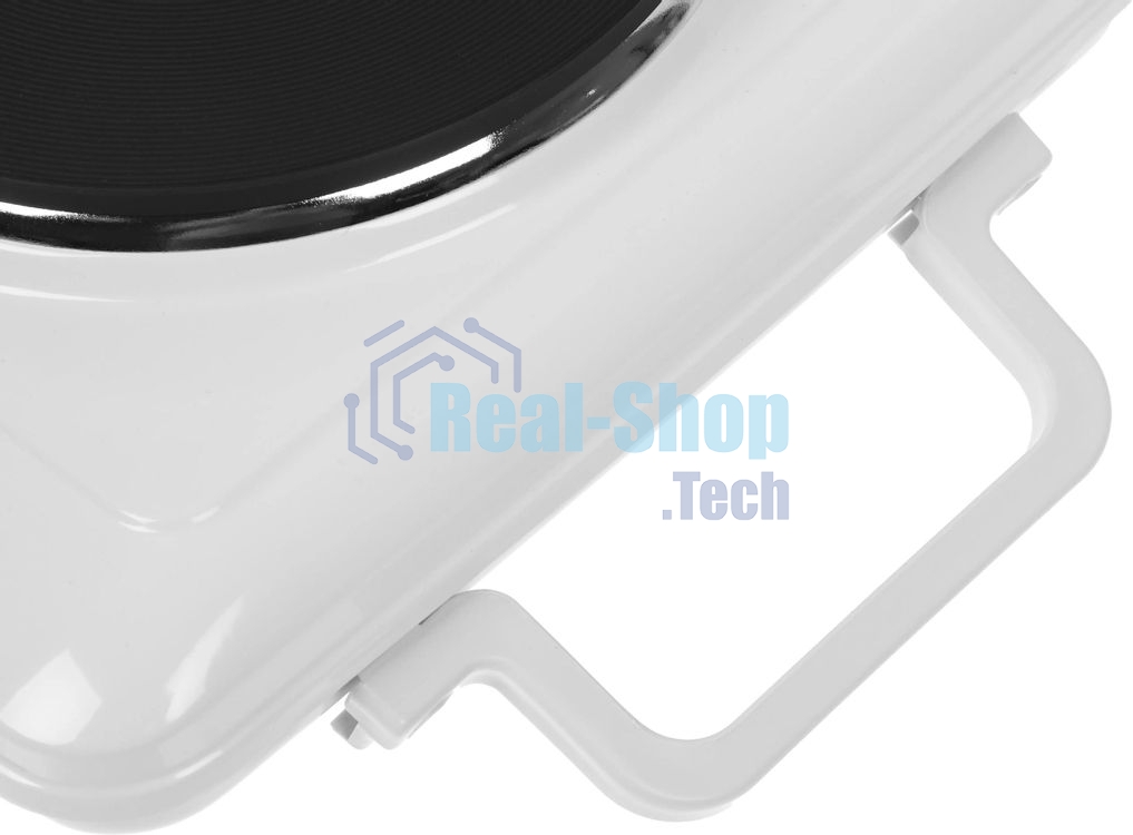 Плита настольная электрическая Clatronic EKP 3582 белый, 1.5 кВт, ТЭН, конфорки - 1, эмаль, поворотные переключатели