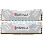 Оперативная память Kingston Fury Renegade, DDR5, 32Gb (2x16GB), 7600MHz, CL38, DIMM, с радиаторами, белый/серебристый