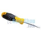 Отвертка шлицевая Deli DL6350751 5х75мм CR-V, Двухкомпонентная ручка. Хромированная