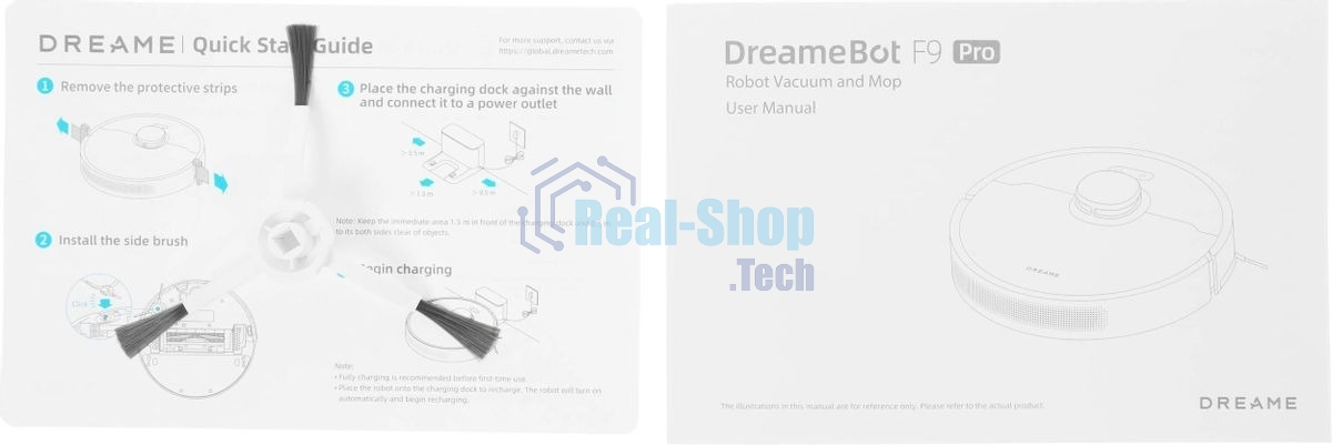 Робот-пылесос Dreame F9 Pro белый, 3200 мАч Li-Ion, уборка влажная/сухая, пылесборник контейнер 0.57 л