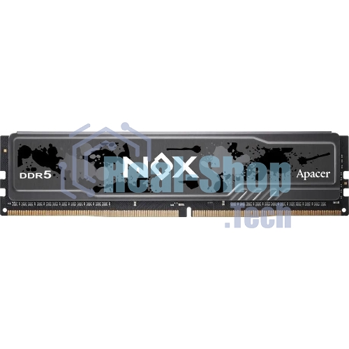 Оперативная память Apacer Nox, DDR5, 32Gb (2x16Gb), 5200MHz, CL40, DIMM, радиатор, серый/черный