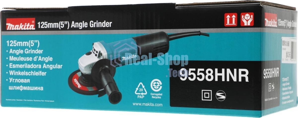 Угловая шлифовальная машина машина Makita 9558HNR 840Вт 11000об/мин рез.шпин.:M14 d=125мм