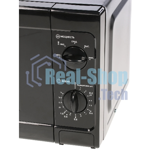 Микроволновая печь BBK 20MWS-709M/B черный, 20 л, 700 Вт, переключатели - поворотный механизм