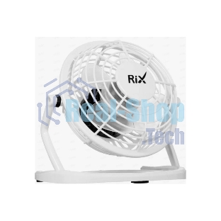Вентилятор Rix RDF-1500USB чёрный, настольный, 2.5 Вт, 1 скорость, 10 см