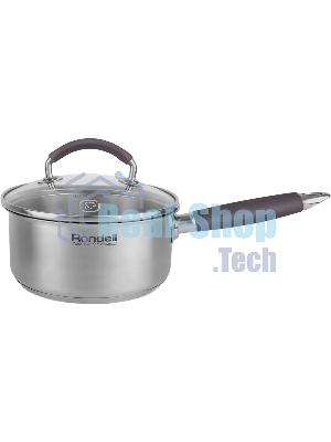 Ковш Rondell Akzent RDS-1386, 1.3 л, с крышкой, стальной