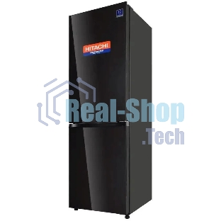 Холодильник Hitachi R-B410PUC6 BBK черный двухкамерный 215/105л морозилка снизу, No Frost