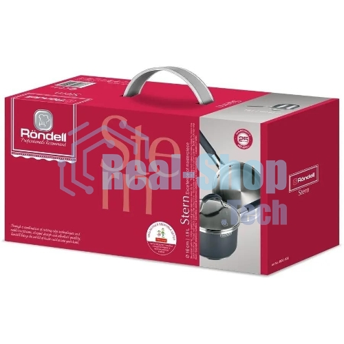 Ковш Rondell Stern RDS-008, 1.9л, с крышкой 16см, серый