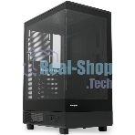 Компьютерный корпус без блока питания HSPD F510, Panoramic Mid Tower, черный, TG, 0.5 SPCC, no fans ATX, mATX, mITX 180/280/160мм 1x2.5