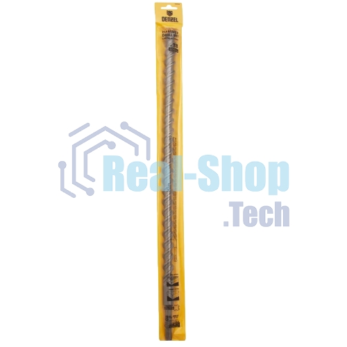 Бур по бетону Denzel двойная спираль, Cobalt W-tip, 18x600 мм, SDS PLUS