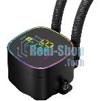 Система жидкостного охлаждения Thermalright Frozen Horizon 240 Digital (240мм, LED temp., Black, ARGB/Fans: 2x120мм, 68.9CFM, 28.2dBA, 2000RPM/Pump height 53.2мм, Rad thickness 27мм/S: 1700, 1200, 1851, 115X, AM5, AM4)