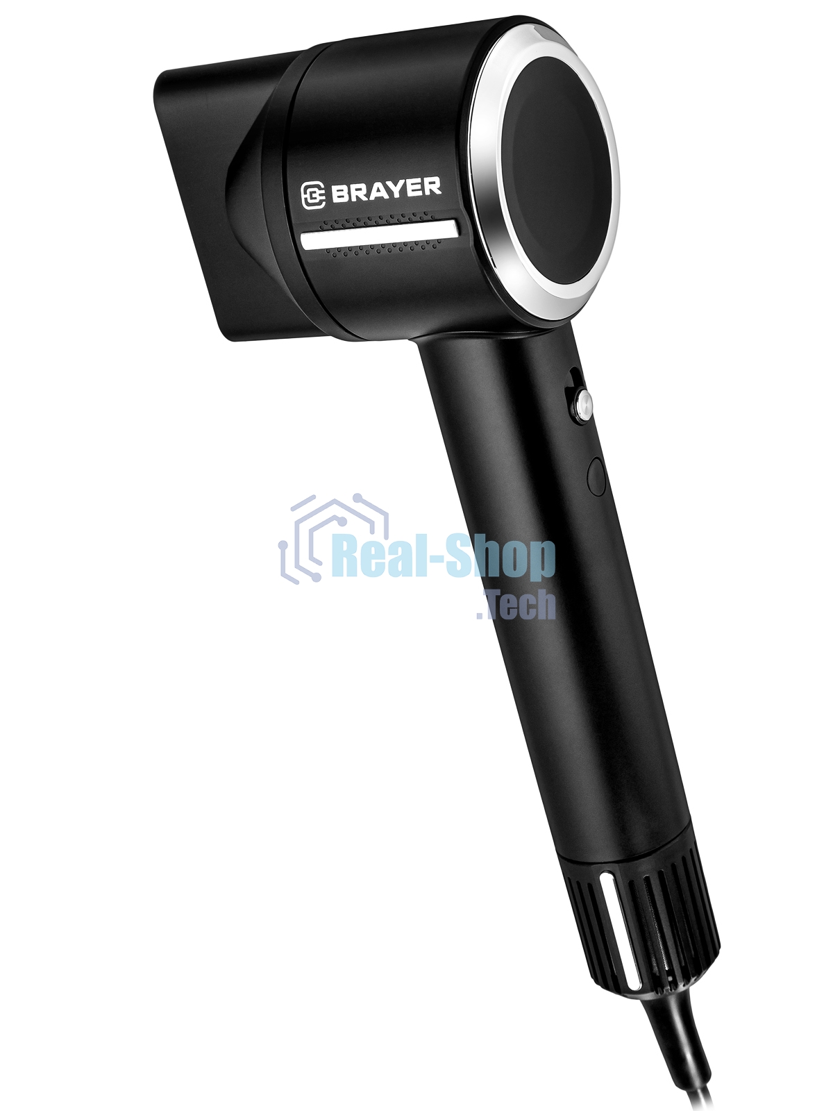 Фен BRAYER BR3028 черный, 1600 Вт, ионизация
