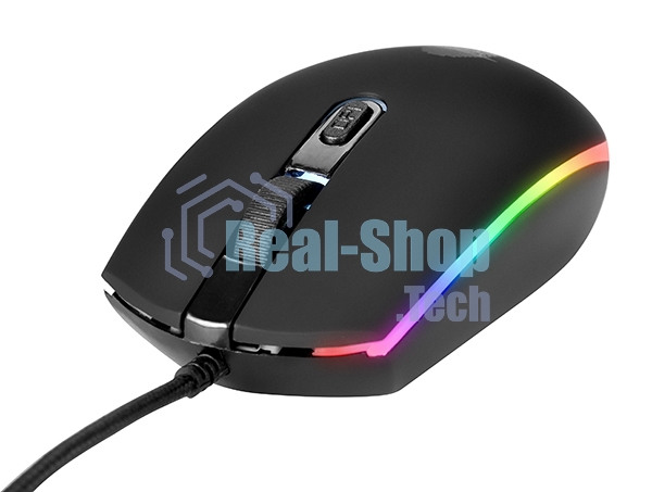 Мышь проводная Qumo Pretender M53 черный, 3200 dpi, USB, кнопки - 4
