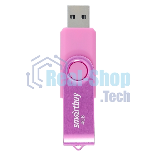 Флешка USB Smartbuy R/W Twist Pink (SB004 Gb2TWP), 4 Gb, USB 2.0, R/W 10/7, розовый