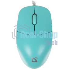 Мышь проводная Defender Azora MB-241 голубой, 1200 dpi, USB, кнопки - 3